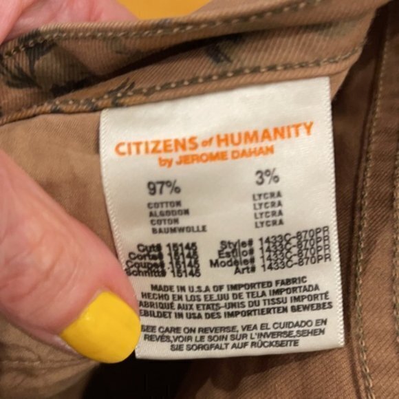 NEW Citizens of Humanity Mandy High Waist Skinny Jeans Floral Womens Size 24 - Picture 5 of 7